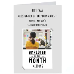 Card Factory Photo Working From Home Card - Employee of the Month