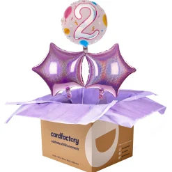 Online Pink Age 2 Happy Birthday Balloon Bouquet - DELIVERED INFLATED! Kids Birthday Party|Balloons For Kids