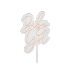 Card Factory Pink Baby Girl Acrylic Cake Topper