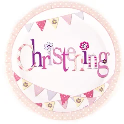 Outlet Pink Christening Party Tableware & Decoration Bundle - 16 Guests Tableware|Christening Party