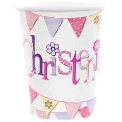 Outlet Pink Christening Party Tableware & Decoration Bundle - 16 Guests Tableware|Christening Party