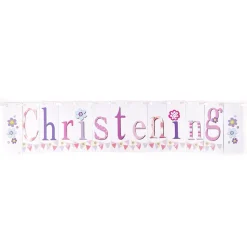 Outlet Pink Christening Party Tableware & Decoration Bundle - 16 Guests Tableware|Christening Party
