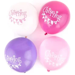 Outlet Pink Christening Party Tableware & Decoration Bundle - 16 Guests Tableware|Christening Party