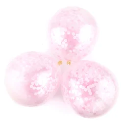 Clearance Pink Confetti Balloons - Pack Of 6 Hen Party|Gender Reveal Party