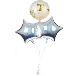 Kids Card Factory Pink Hugs Bear Happy Birthday Balloon Bouquet - DELIVERED INFLATED!