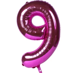 Card Factory Pink Number 9 Foil Giant Helium Balloon - Uninflated