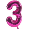 Online Pink Number 3 Foil Giant Helium Balloon - Uninflated 30Th Birthday|Birthday Party