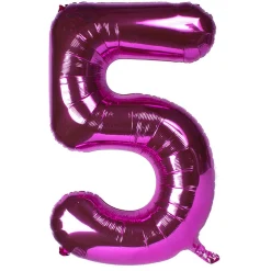Card Factory Pink Number 5 Giant Foil Helium Balloon INFLATED