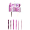 Outlet Pink, Purple & Magenta Happy Birthday Candle Set Cake Candles|Birthday Party