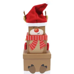 Discount Plush Reindeer Gift Boxes - Set Of 3 Kids Gift Wrap For Kids|Gift Wrap For Him