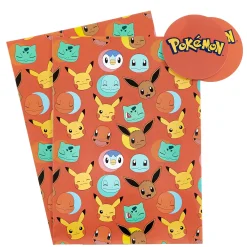 Sale Pokémon Wrapping Paper & Gift Tags - Pack of 2 Kids Gift Wrap For Kids|Gift Wrap For Him