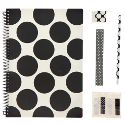 Card Factory Polka Dot A4 Notebook & Stationery Set