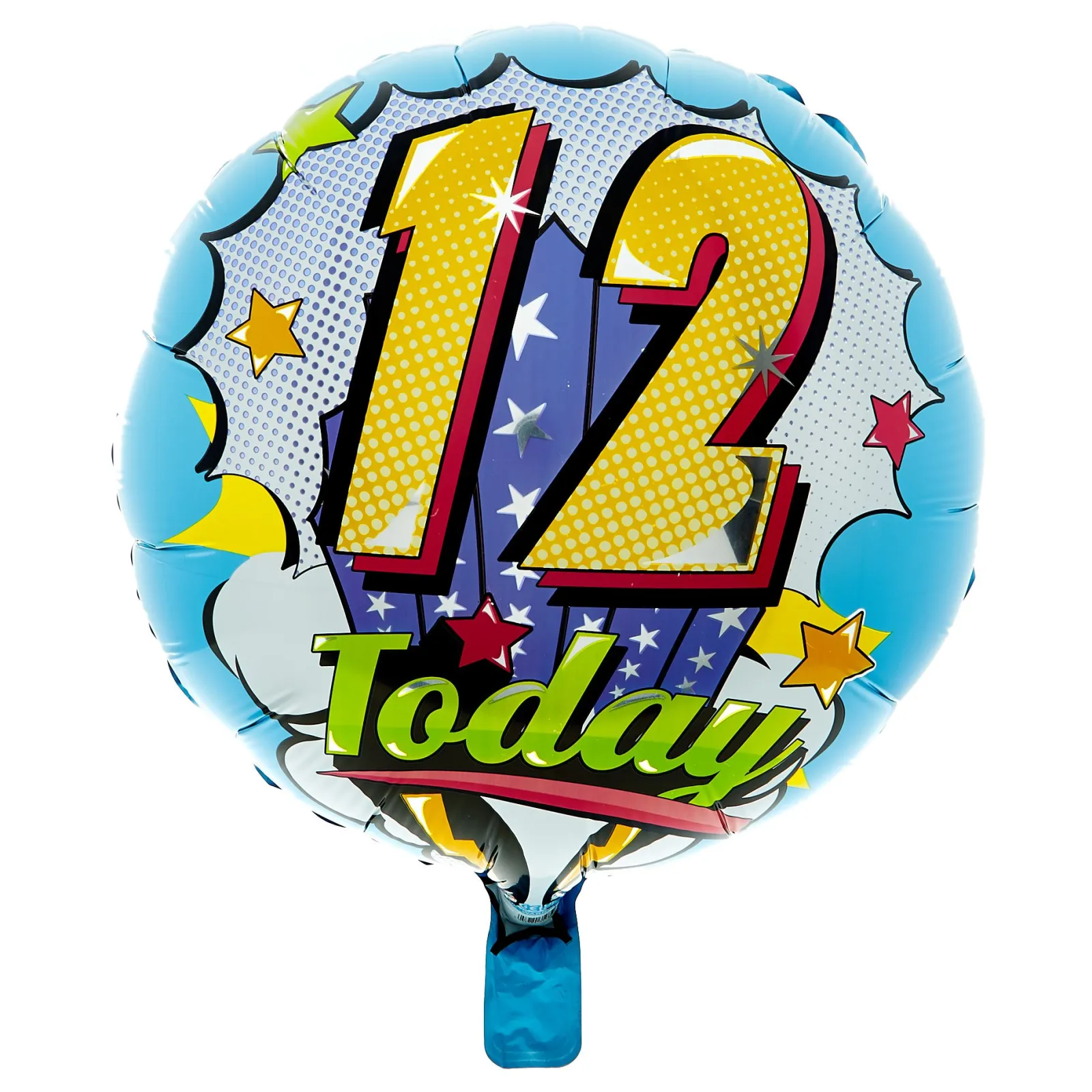 Kids Card Factory Pop Art 12 Today Birthday Balloon Bouquet - DELIVERED INFLATED!