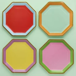 Outlet Premium Brights Paper Plates - Pack of 8 Tableware|Birthday Party