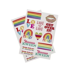 New Pride Temporary Tattoos - 2 Sheets Bags & Favours