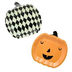 Card Factory Pumpkin Shaped Paper Plates - Pack of 8