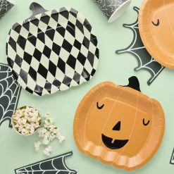 Card Factory Pumpkin Shaped Paper Plates - Pack of 8