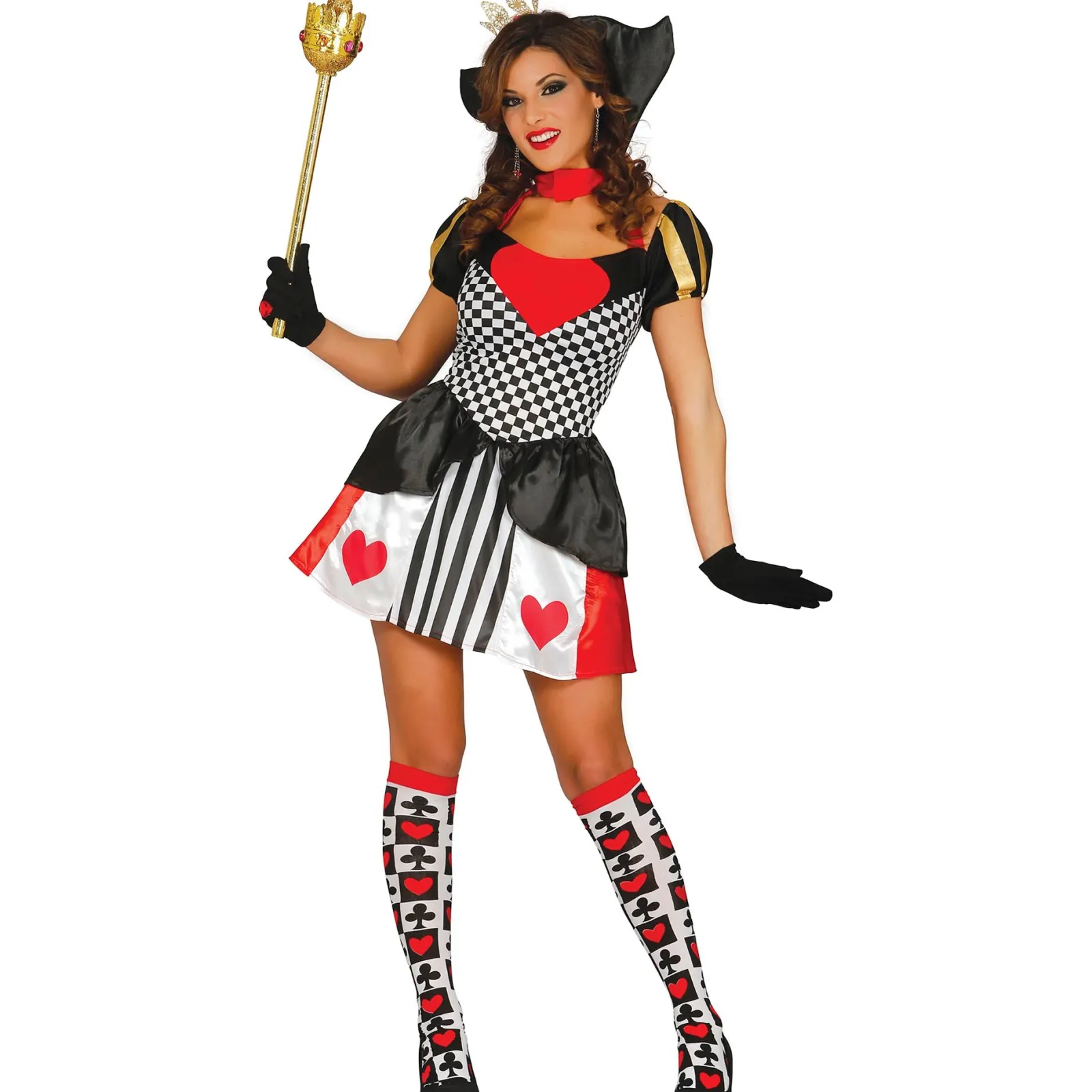 Hot Queen of Hearts Adult Fancy Dress Costume Fancy Dress|Halloween Party