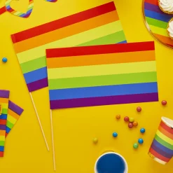 Card Factory Rainbow Paper Flags - Pack of 6
