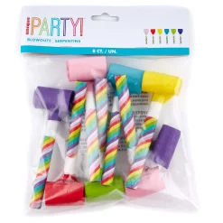 New Rainbow Paper Party Blowouts - Pack of 6 Bags & Favours|Engagement Party