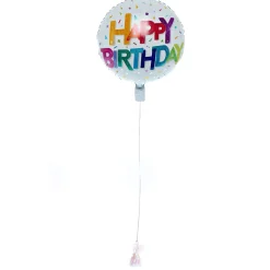 Kids Card Factory Rainbow Text Happy Birthday Balloon & Lindt Chocolate Box
