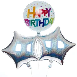 New Rainbow Text Happy Birthday Balloon Bouquet - DELIVERED INFLATED! Kids Birthday Party|Balloons For Kids