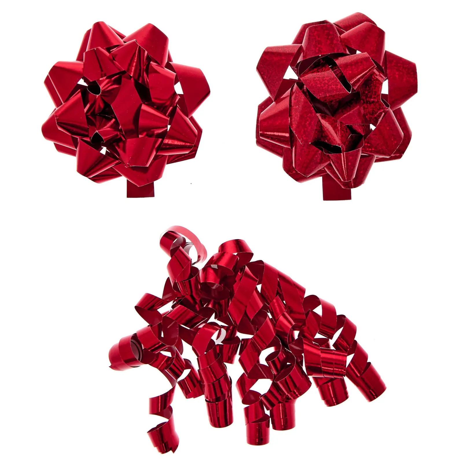 Hot Red Christmas Bows & Curls Pack Kids Red Gift Wrap|Gift Wrap For Kids