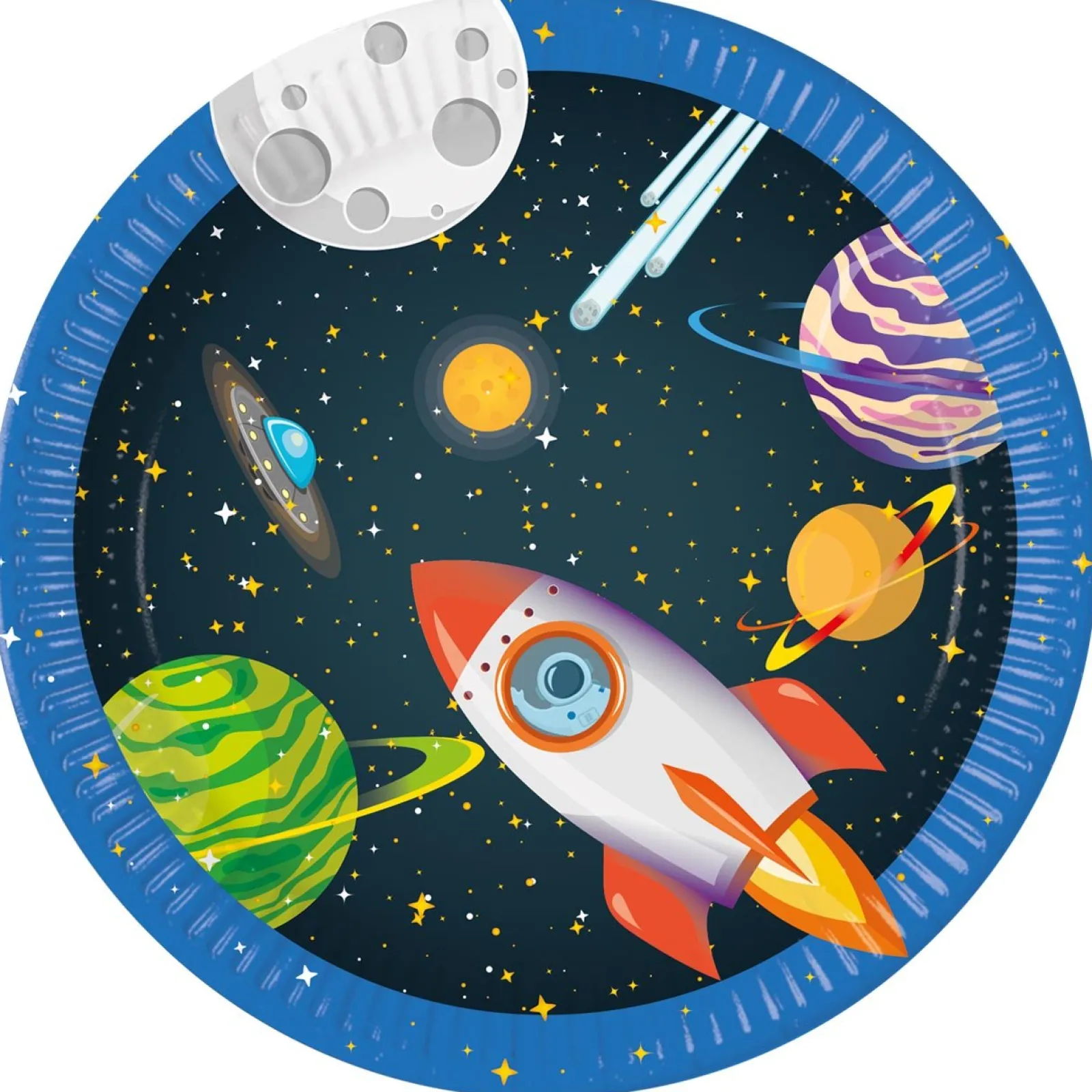 Best Rocket Space Party Tableware & Decorations Bundle - 16 Guests Tableware|Birthday Party