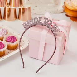 Hot Rose Gold Bride To Be Glitter Headband Bags & Favours|Hen Party