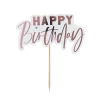 Card Factory Rose Gold Happy Birthday Card Cake Topper