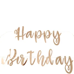 Rose Gold Happy Birthday Banner Banners & Bunting|Birthday Party