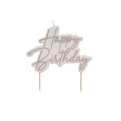 Card Factory Rose Gold Happy Birthday Cake Candle