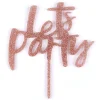Clearance Rose Gold Let's Party Cake Topper 100Th Birthday|90Th Birthday