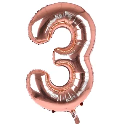 Sale Rose Gold Number 3 Giant Foil Helium Balloon INFLATED Kids 30Th Birthday|Birthday Party