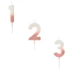 Rose Gold Ombre Number Cake Candle (0-9) Cake Candles|Birthday Party