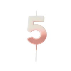 Rose Gold Ombre Number Cake Candle (0-9) Cake Candles|Birthday Party