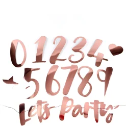 Rose Gold Party Tableware & Decorations Bundle - 16 Guests 100Th Birthday|90Th Birthday