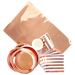 Online Rose Gold Party Tableware Bundle - 16 Guests Tableware|Wedding Party