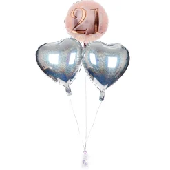 Card Factory Rose Gold 21st Birthday Balloon Bouquet - DELIVERED INFLATED!