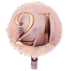 Card Factory Rose Gold 21st Birthday Balloon Bouquet - DELIVERED INFLATED!