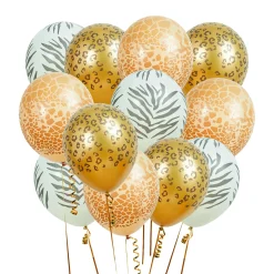 Kids Card Factory Safari 12-Inch Latex Balloon Bundle - Pack of 12