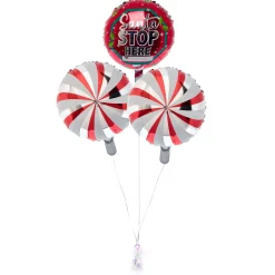 Kids Card Factory Santa Stop Here Balloon Bouquet - DELIVERED INFLATED!