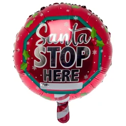 Hot Santa Stop Here 18-Inch Foil Helium Balloon Kids Balloons For Kids|Balloons For Him