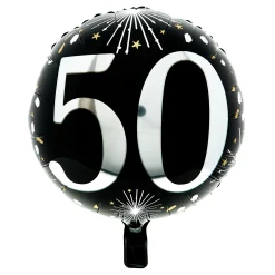 Outlet Silver & Black 50th Birthday Balloon & Lindt Chocolate Box 50Th Birthday|Balloons For Him