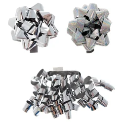 Kids Card Factory Silver Christmas Bows & Curls Pack