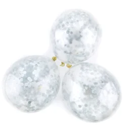 Silver Confetti Balloons - Pack Of 6 Hen Party|Engagement Party