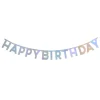 Discount Silver Happy Birthday Letter Banner Banners & Bunting|Birthday Party