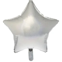 Card Factory Silver Holographic Star 19-Inch Foil Helium Balloon