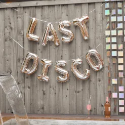 Discount Silver Last Disco Foil Balloon Garland Banners & Bunting|Hen Party