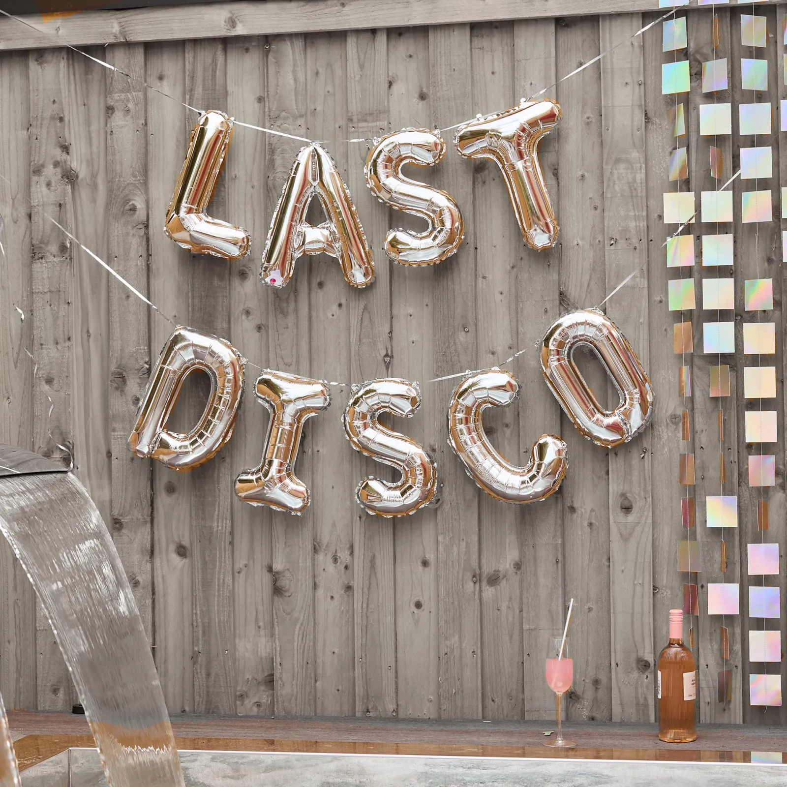 Discount Silver Last Disco Foil Balloon Garland Banners & Bunting|Hen Party